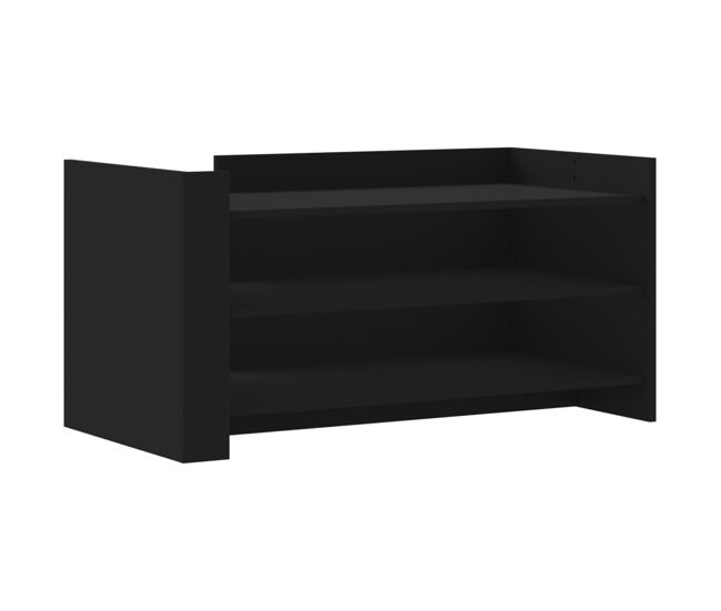 Mesa de café - mesa de centro de madera de ingeniería negra 100x50x50 cm
