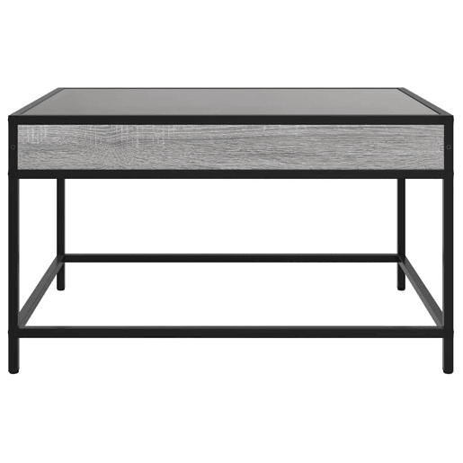 Mesa de Centro, Mesa baixa, luzes LED Infinity 70x50x41 cm cinzento sonoma