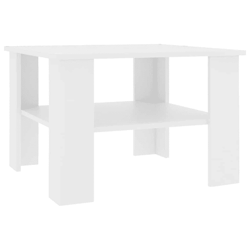Mesa de Centro, Mesa baixa, 60x60x42 cm derivados de madeira branco