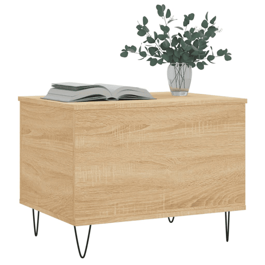 Mesa de Centro, Mesa baixa, 60x44,5x45 cm derivados madeira carvalho sonoma
