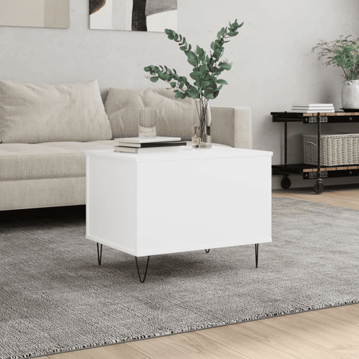 Mesa de Centro, Mesa baixa, 60x44,5x45 cm derivados de madeira branco