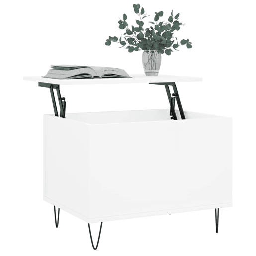 Mesa de Centro, Mesa baixa, 60x44,5x45 cm derivados de madeira branco