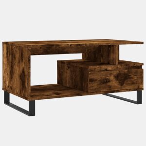 Mesa de Centro, Mesa baixa, 90x49x45 cm derivados madeira carvalho fumado