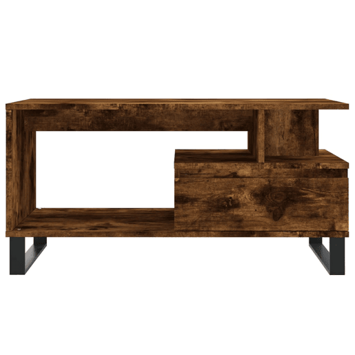Mesa de Centro, Mesa baixa, 90x49x45 cm derivados madeira carvalho fumado