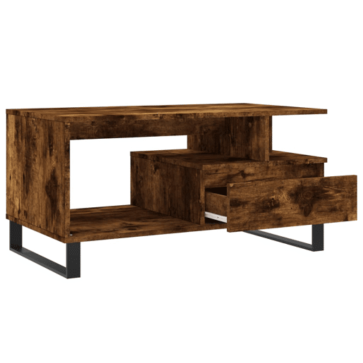 Mesa de Centro, Mesa baixa, 90x49x45 cm derivados madeira carvalho fumado