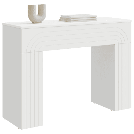 Mesa de Centro, Mesa baixa, Branco 102 x 35 x 75 cm Derivados de Madeira