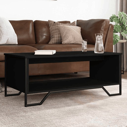 Mesa de Centro, Mesa baixa, 100x51x40 cm derivados de madeira preto