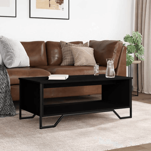 Mesa de Centro, Mesa baixa, 100x51x40 cm derivados de madeira preto
