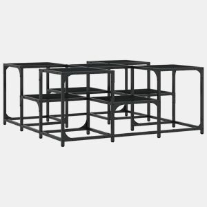 Mesa de Centro, Mesa baixa, 91x91x40 cm derivados de madeira preto
