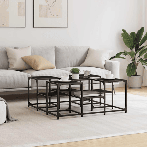 Mesa de Centro, Mesa baixa, 91x91x40 cm derivados de madeira preto
