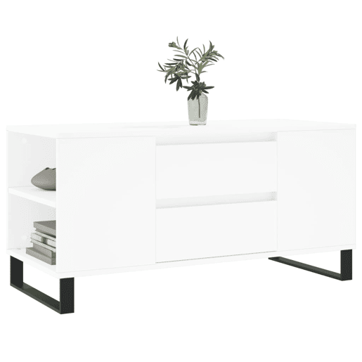 Mesa de Centro, Mesa baixa, 102x44,5x50 cm derivados de madeira branco
