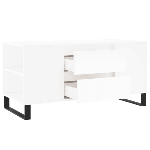 Mesa de Centro, Mesa baixa, 102x44,5x50 cm derivados de madeira branco