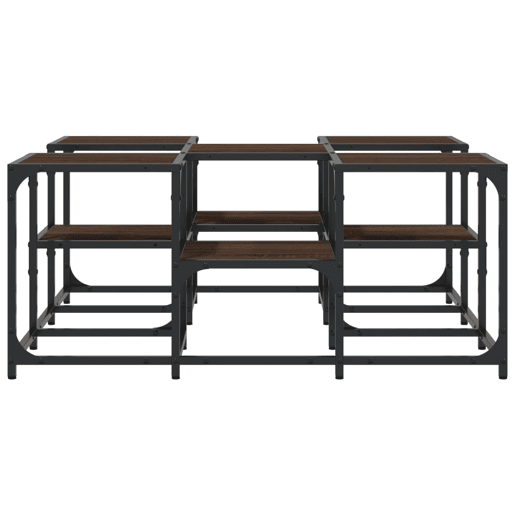 Mesa de Centro, Mesa baixa, 91x91x40 cm derivados madeira carvalho castanho