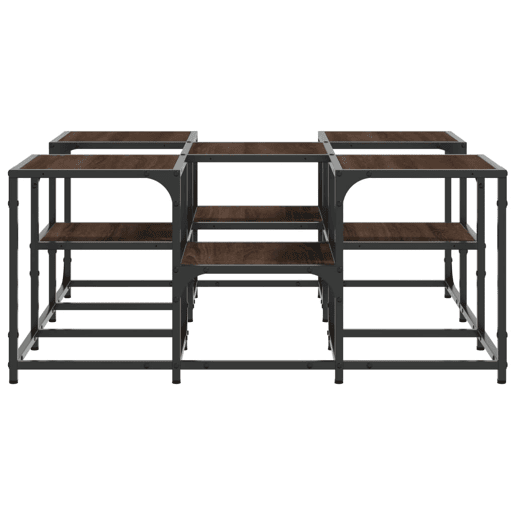 Mesa de Centro, Mesa baixa, 91x91x40 cm derivados madeira carvalho castanho
