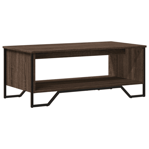 Mesa de Centro, Mesa baixa, 100x51x40 cm derivados madeira carvalho castanho