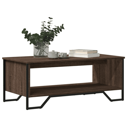 Mesa de Centro, Mesa baixa, 100x51x40 cm derivados madeira carvalho castanho
