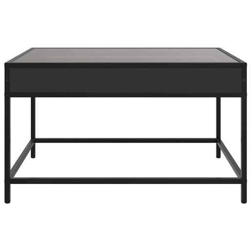Mesa de Centro, Mesa baixa, luzes LED Infinity 70x50x41 cm preto
