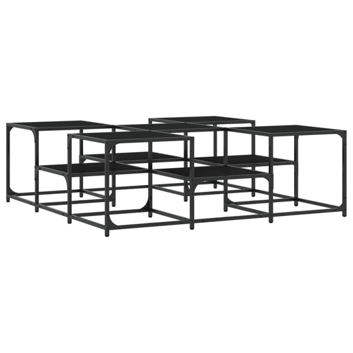 Mesa de Centro, Mesa baixa, 121x121x40 cm derivados de madeira preto