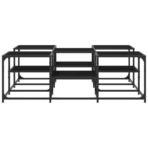 Mesa de Centro, Mesa baixa, 121x121x40 cm derivados de madeira preto