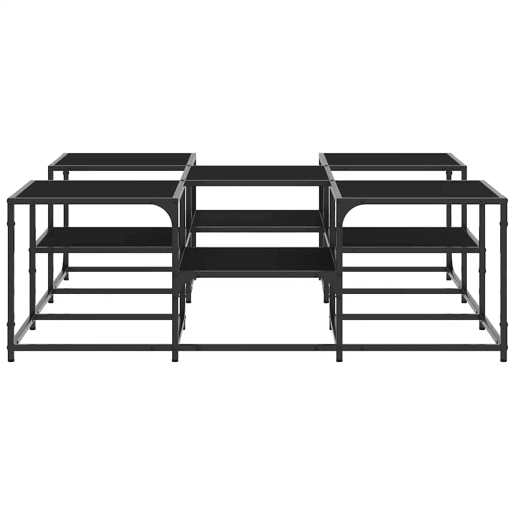 Mesa de Centro, Mesa baixa, 121x121x40 cm derivados de madeira preto