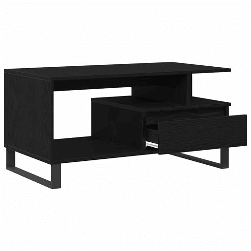 Mesa de Centro, Mesa baixa, com gaveta Carvalho Preto 90 x 49 x 45 cm