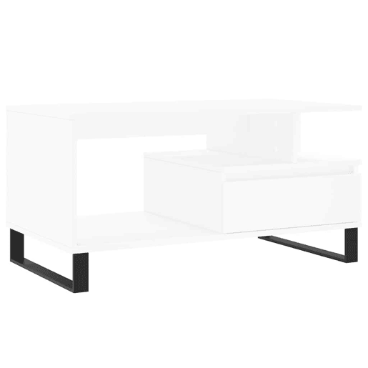 Mesa de Centro, Mesa baixa, 90x49x45 cm derivados de madeira branco