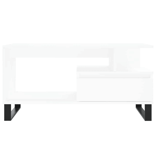 Mesa de Centro, Mesa baixa, 90x49x45 cm derivados de madeira branco