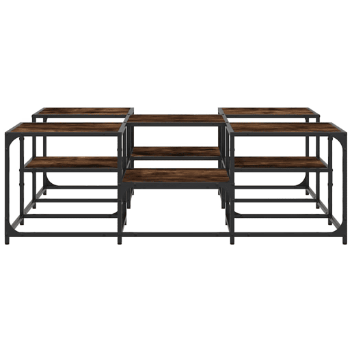 Mesa de Centro, Mesa baixa, 121x121x40 cm derivados madeira carvalho fumado