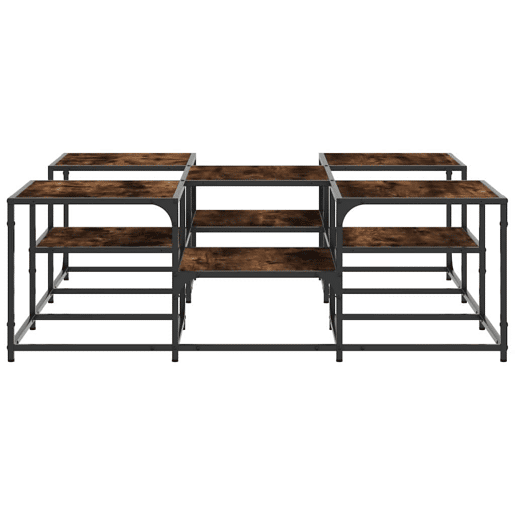 Mesa de Centro, Mesa baixa, 121x121x40 cm derivados madeira carvalho fumado