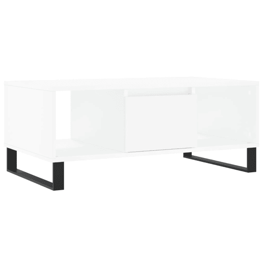 Mesa de Centro, Mesa baixa, 90x50x36,5 cm derivados de madeira branco