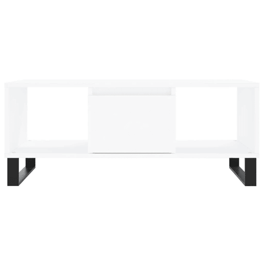Mesa de Centro, Mesa baixa, 90x50x36,5 cm derivados de madeira branco