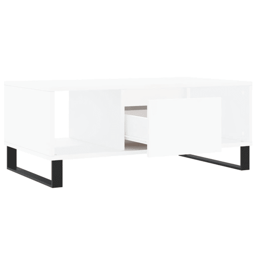 Mesa de Centro, Mesa baixa, 90x50x36,5 cm derivados de madeira branco
