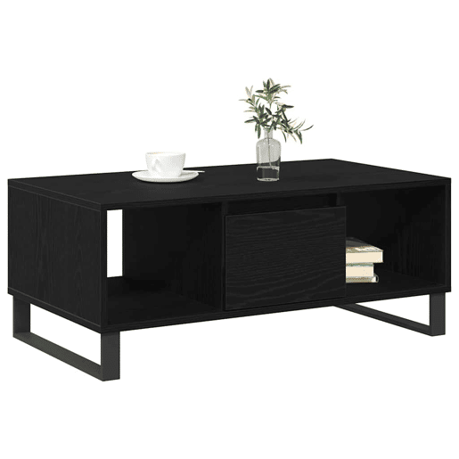 Mesa de Centro, Mesa baixa, com gaveta Carvalho Preto 90 x 50 x 36,5 cm