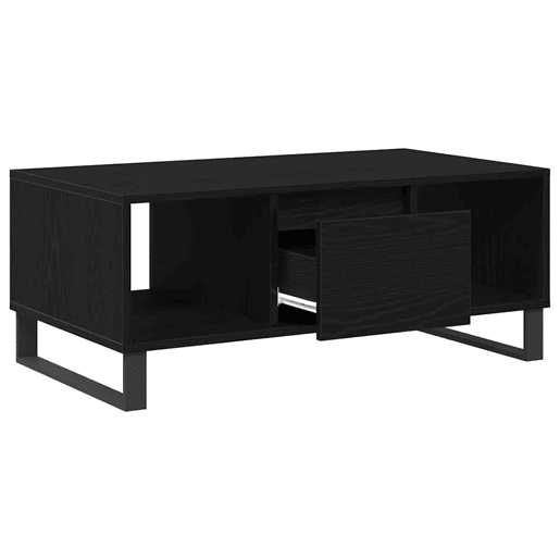 Mesa de Centro, Mesa baixa, com gaveta Carvalho Preto 90 x 50 x 36,5 cm