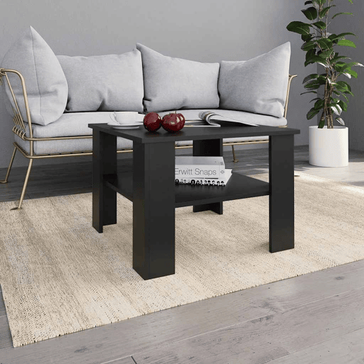 Mesa de Centro, Mesa baixa, 60x60x42 cm derivados de madeira preto