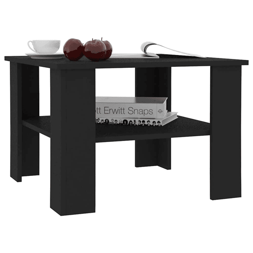 Mesa de Centro, Mesa baixa, 60x60x42 cm derivados de madeira preto