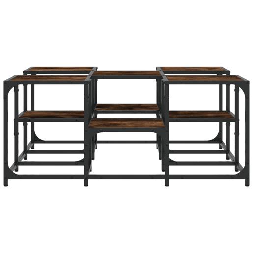 Mesa de Centro, Mesa baixa, 91x91x40 cm derivados de madeira carvalho fumado