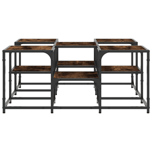 Mesa de Centro, Mesa baixa, 91x91x40 cm derivados de madeira carvalho fumado
