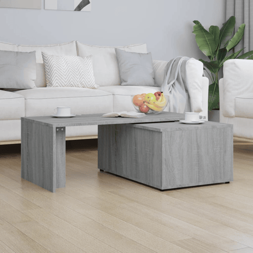 Mesa de Centro, Mesa baixa, 150x50x35 cm derivados de madeira cinza sonoma