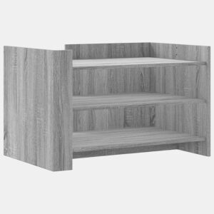 Mesa de Centro, Mesa baixa, 80x50x50 cm derivados de madeira cinzento sonoma