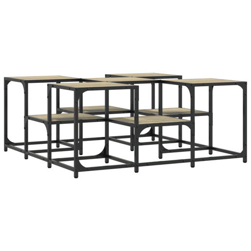 Mesa de Centro, Mesa baixa, 91x91x40 cm derivados de madeira carvalho sonoma
