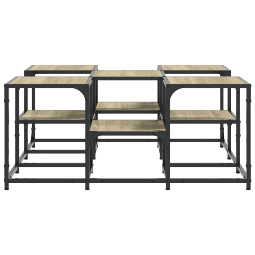 Mesa de Centro, Mesa baixa, 91x91x40 cm derivados de madeira carvalho sonoma
