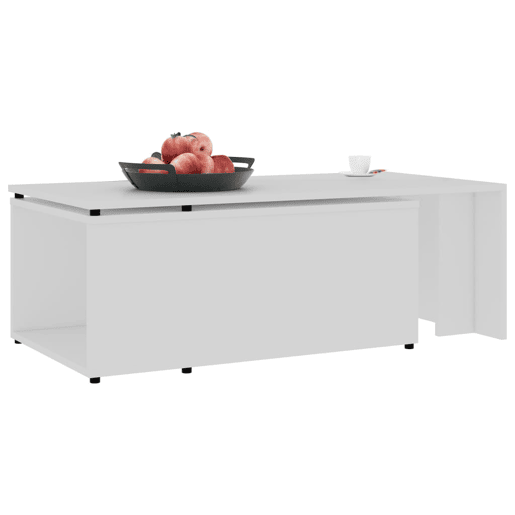 Mesa de Centro, Mesa baixa, 150x50x35 cm derivados de madeira branco