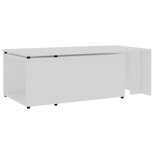 Mesa de Centro, Mesa baixa, 150x50x35 cm derivados de madeira branco