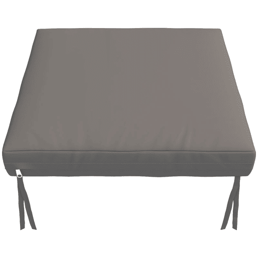 Outsunny Conjunto de Almofadas para Cadeiras de Jantar, 46x42x7 cm, 6 Peças, Almofadas para Cadeiras de Jardim com Capa Lavável e Laços, Impermeável e Anti-UV, Cinzento Escuro