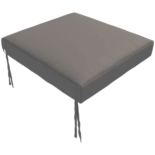 Outsunny Conjunto de Almofadas para Cadeiras de Jantar, 46x42x7 cm, 6 Peças, Almofadas para Cadeiras de Jardim com Capa Lavável e Laços, Impermeável e Anti-UV, Cinzento Escuro
