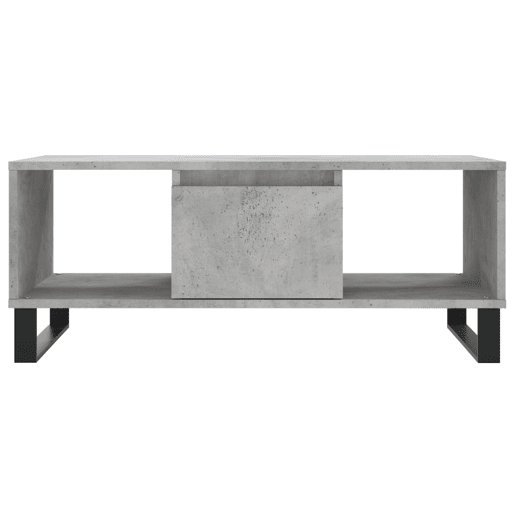 Mesa de Centro, Mesa baixa, 90x50x36,5 cm derivados madeira cinzento cimento