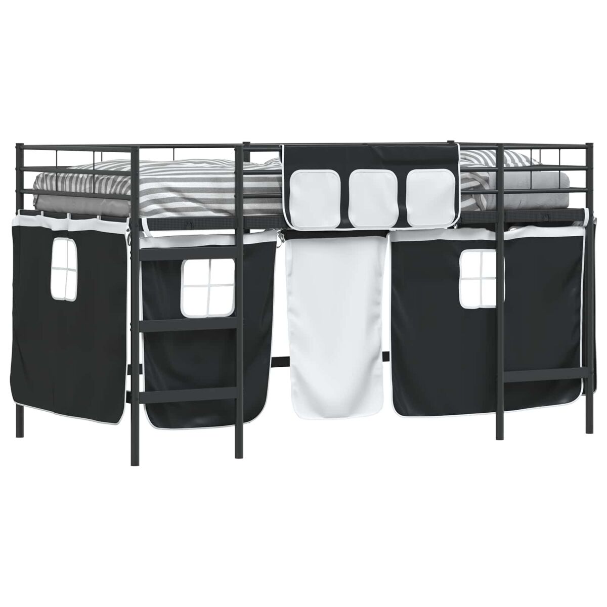 Estructura de Cama Alta Infantil 205x95 Negro