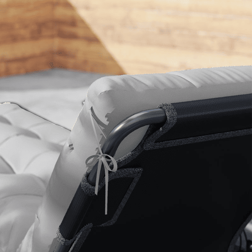 Outsunny Conjunto de 2 Almofadas para Espreguiçadeiras, 180x55 cm, Almofadas para Espreguiçadeiras de Exterior Espessas, UPF30+, Almofadas de Substituição com 4 Fitas, Cinzento Claro