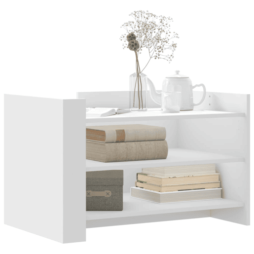 Mesa de Centro, Mesa baixa, 80x50x50 cm derivados de madeira branco